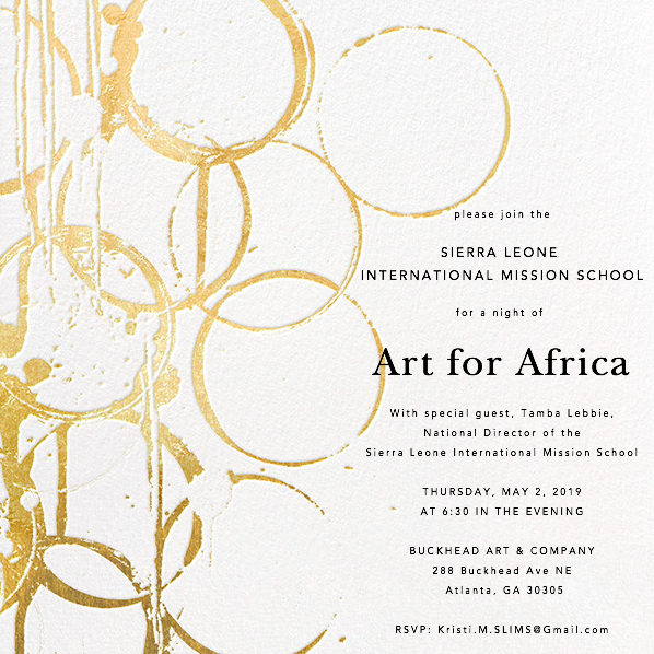 Art for Africa Invitation
